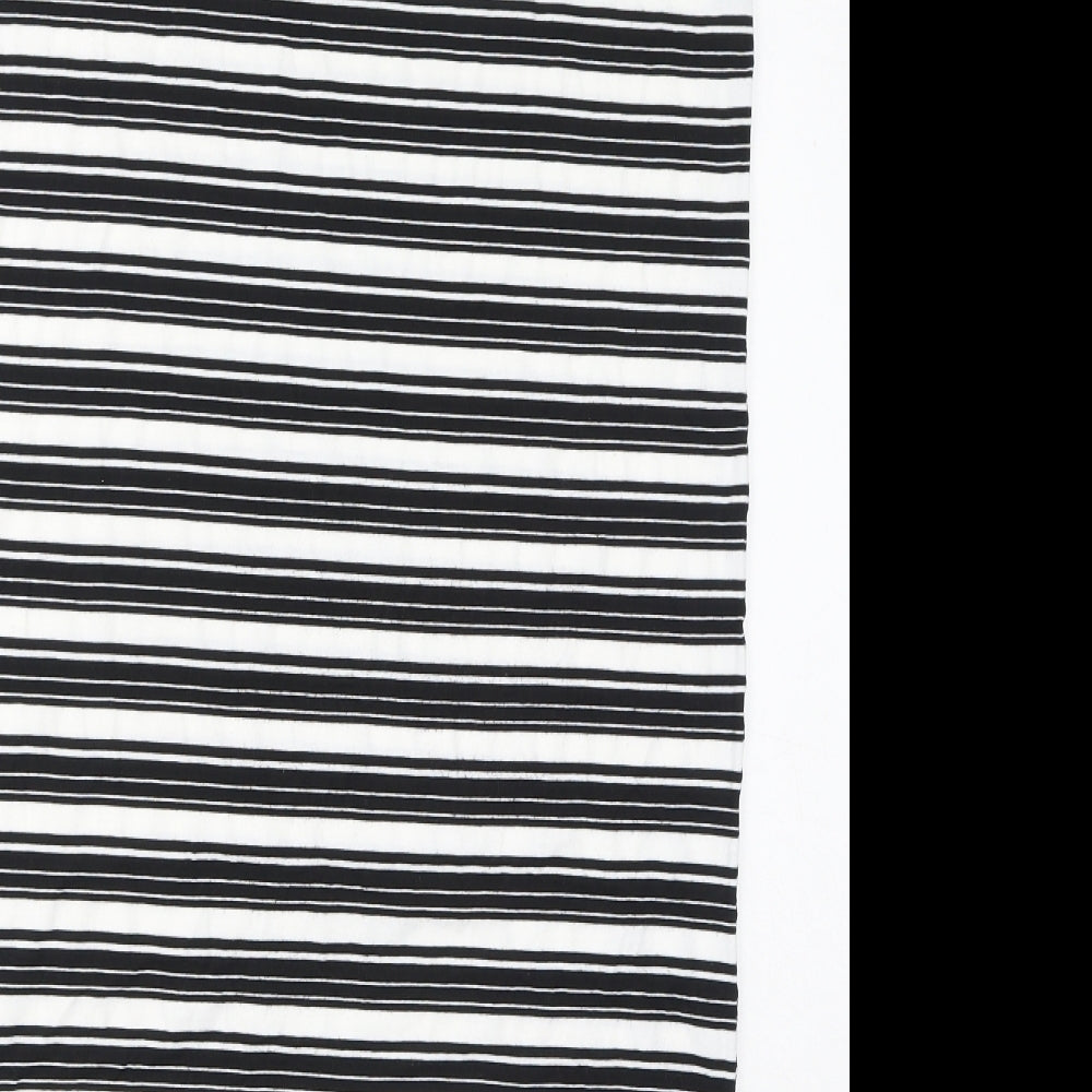 Capsule Womens White Striped Viscose Bandage Skirt Size 12