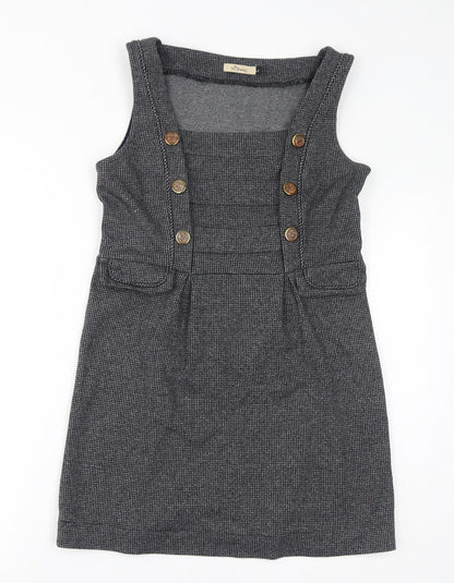 m butterfly Womens Grey Viscose Tank Dress Size L Round Neck Zip
