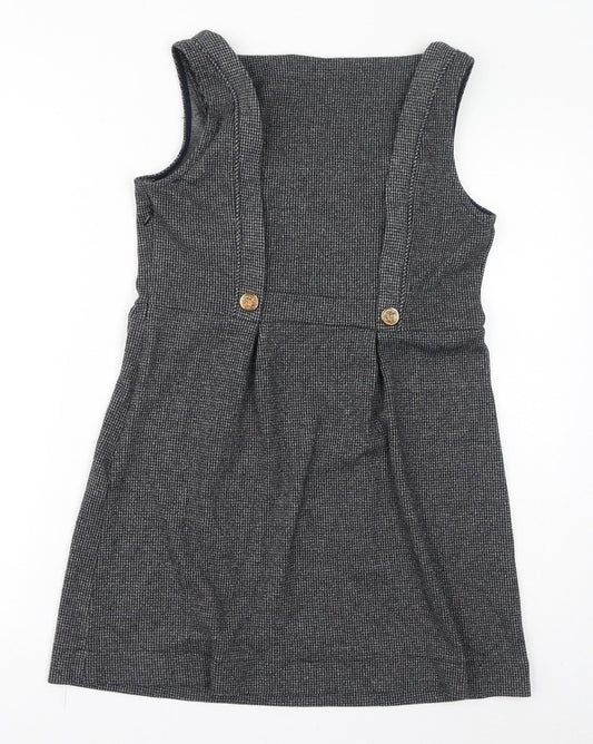 m butterfly Womens Grey Viscose Tank Dress Size L Round Neck Zip
