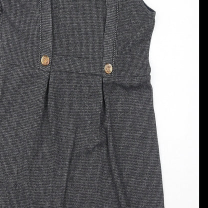 m butterfly Womens Grey Viscose Tank Dress Size L Round Neck Zip