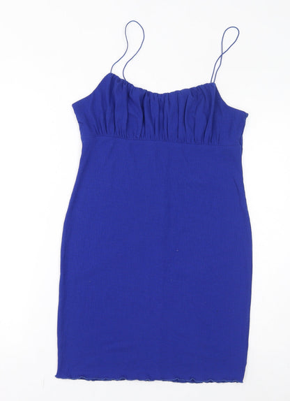 Urban Outfitters Womens Blue Polyester Bodycon Size L Round Neck Pullover