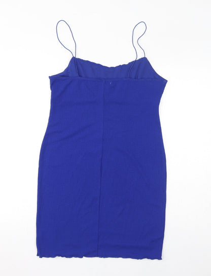 Urban Outfitters Womens Blue Polyester Bodycon Size L Round Neck Pullover