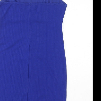 Urban Outfitters Womens Blue Polyester Bodycon Size L Round Neck Pullover