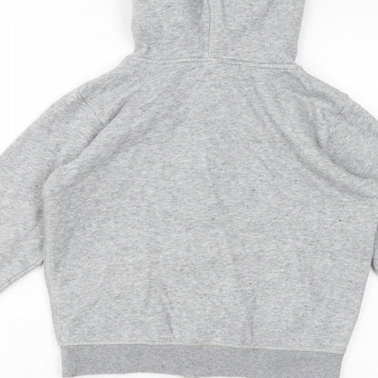 H&M Boys Grey Cotton Full Zip Hoodie Size 7-8 Years Zip
