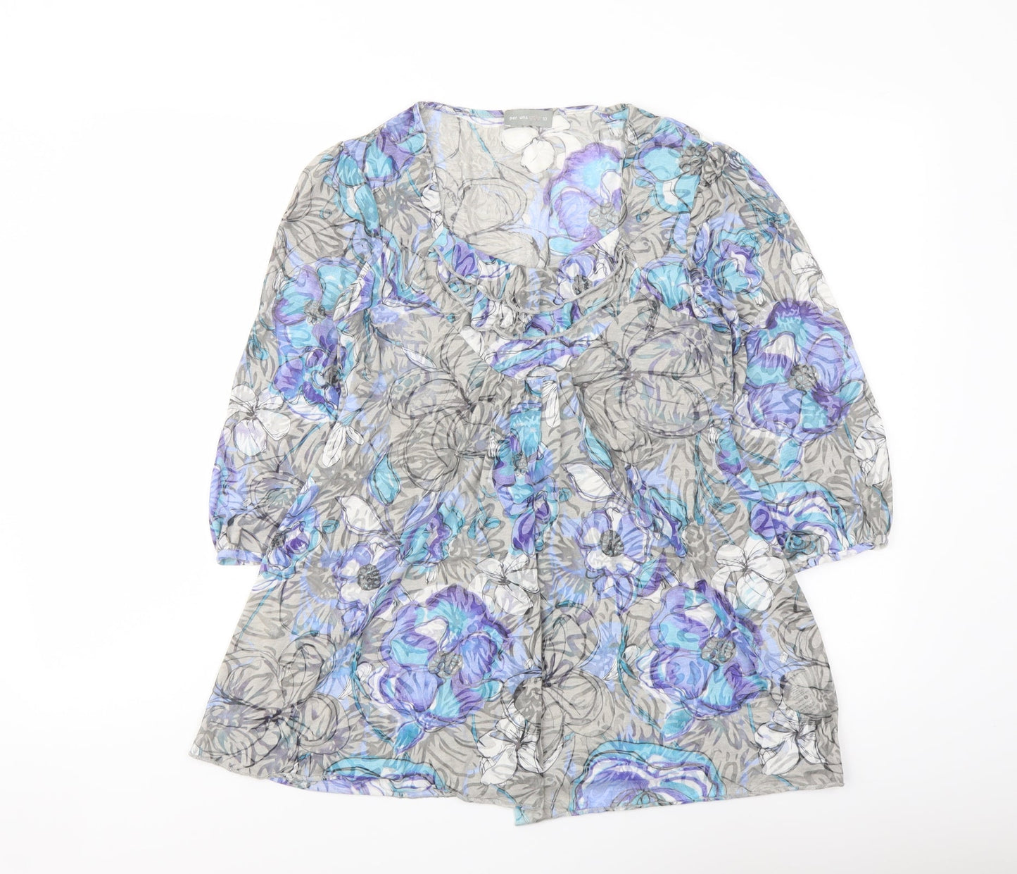 Womens UK Size 10 Per Una Multicoloured Basic Blouse