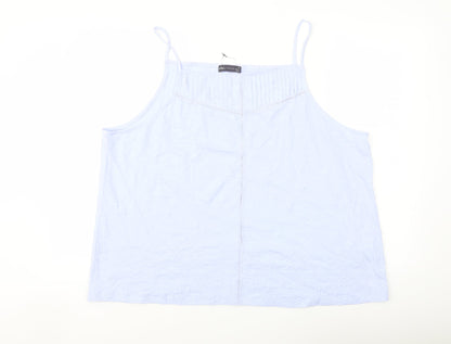 Womens UK Size 24 Marks and Spencer Blue Basic Tank