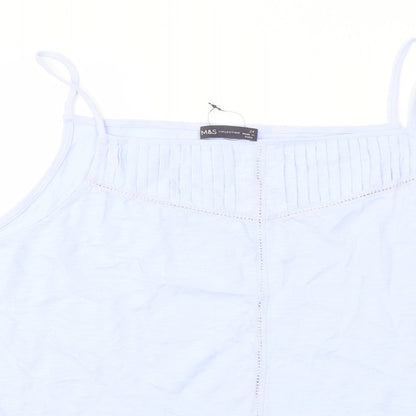 Womens UK Size 24 Marks and Spencer Blue Basic Tank