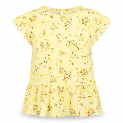 Womens UK Size 6 C&A Yellow Basic Blouse
