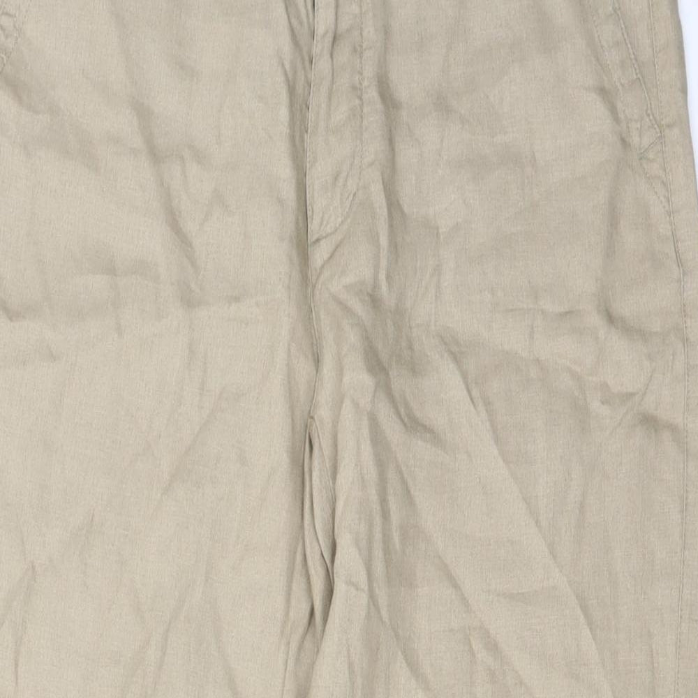 Womens UK Size 32 in Linea Regular Fit  Beige Trousers