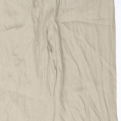 Womens UK Size 32 in Linea Regular Fit  Beige Trousers