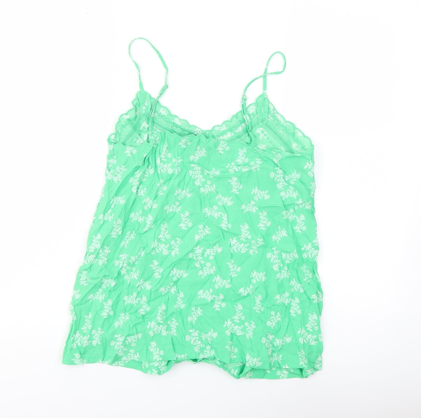 Womens UK Size 10 Marks and Spencer Green Basic Tank