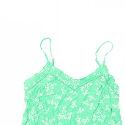 Womens UK Size 10 Marks and Spencer Green Basic Tank