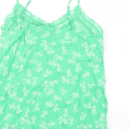Womens UK Size 10 Marks and Spencer Green Basic Tank