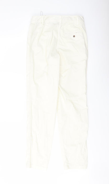Womens UK Size 6 Marks and Spencer Regular Fit Chino Ivory Trousers