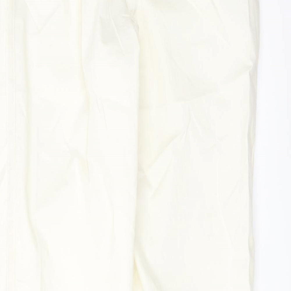 Womens UK Size 6 Marks and Spencer Regular Fit Chino Ivory Trousers