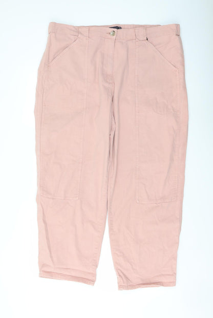 Womens UK Size 20 Marks and Spencer Regular Fit  Pink Trousers