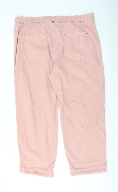 Womens UK Size 20 Marks and Spencer Regular Fit  Pink Trousers