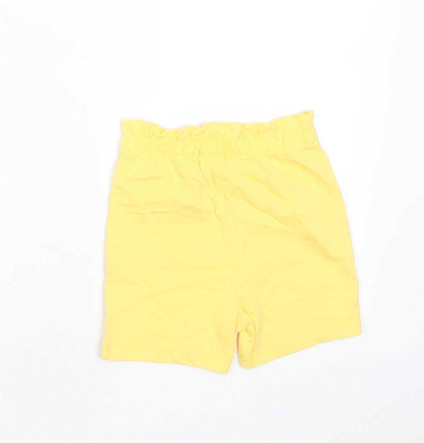 Marks and Spencer Girls Yellow Camel Cropped Trousers Size 12-18 Months Pullover - Embroidered