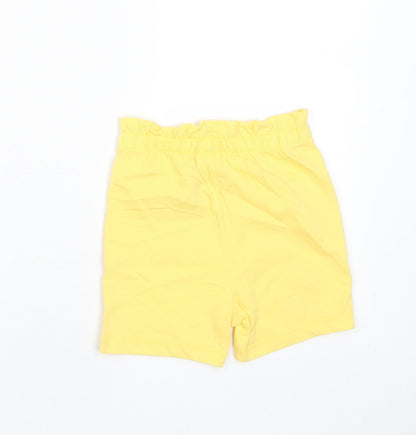 Marks and Spencer Girls Yellow Camel Cropped Trousers Size 12-18 Months Pullover - Embroidered