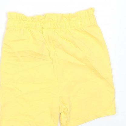 Marks and Spencer Girls Yellow Camel Cropped Trousers Size 12-18 Months Pullover - Embroidered