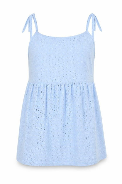 Yours Womens Blue Polyester Tunic Tank Size 16 Square Neck - Embroidered