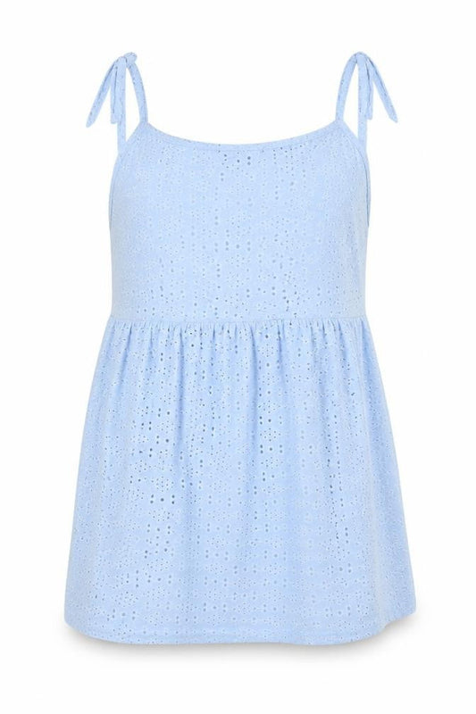 Yours Womens Blue Polyester Tunic Tank Size 16 Square Neck - Embroidered