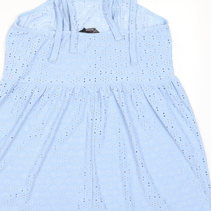 Yours Womens Blue Polyester Tunic Tank Size 16 Square Neck - Embroidered