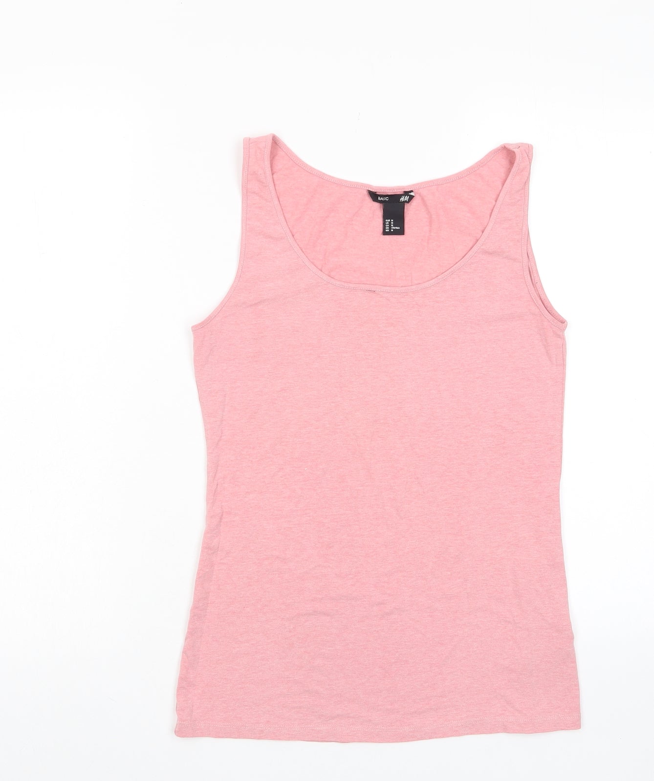 Womens UK Size M H&M Pink Basic Tank