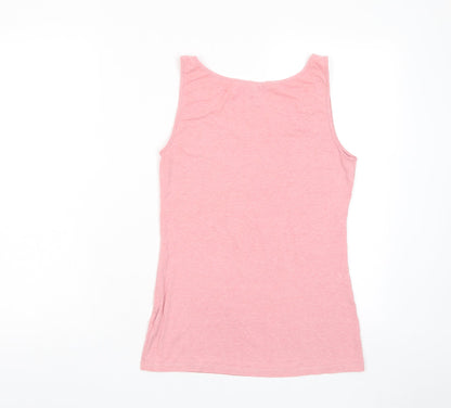 Womens UK Size M H&M Pink Basic Tank