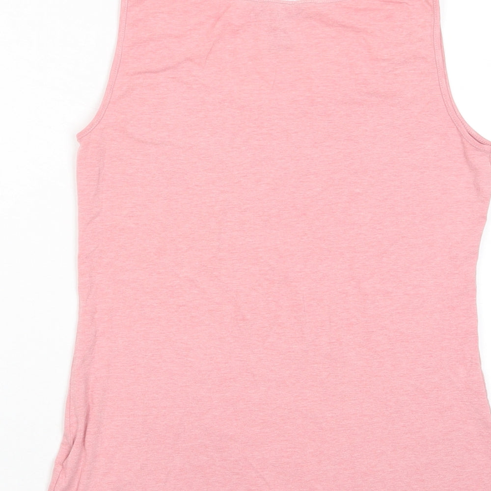 Womens UK Size M H&M Pink Basic Tank