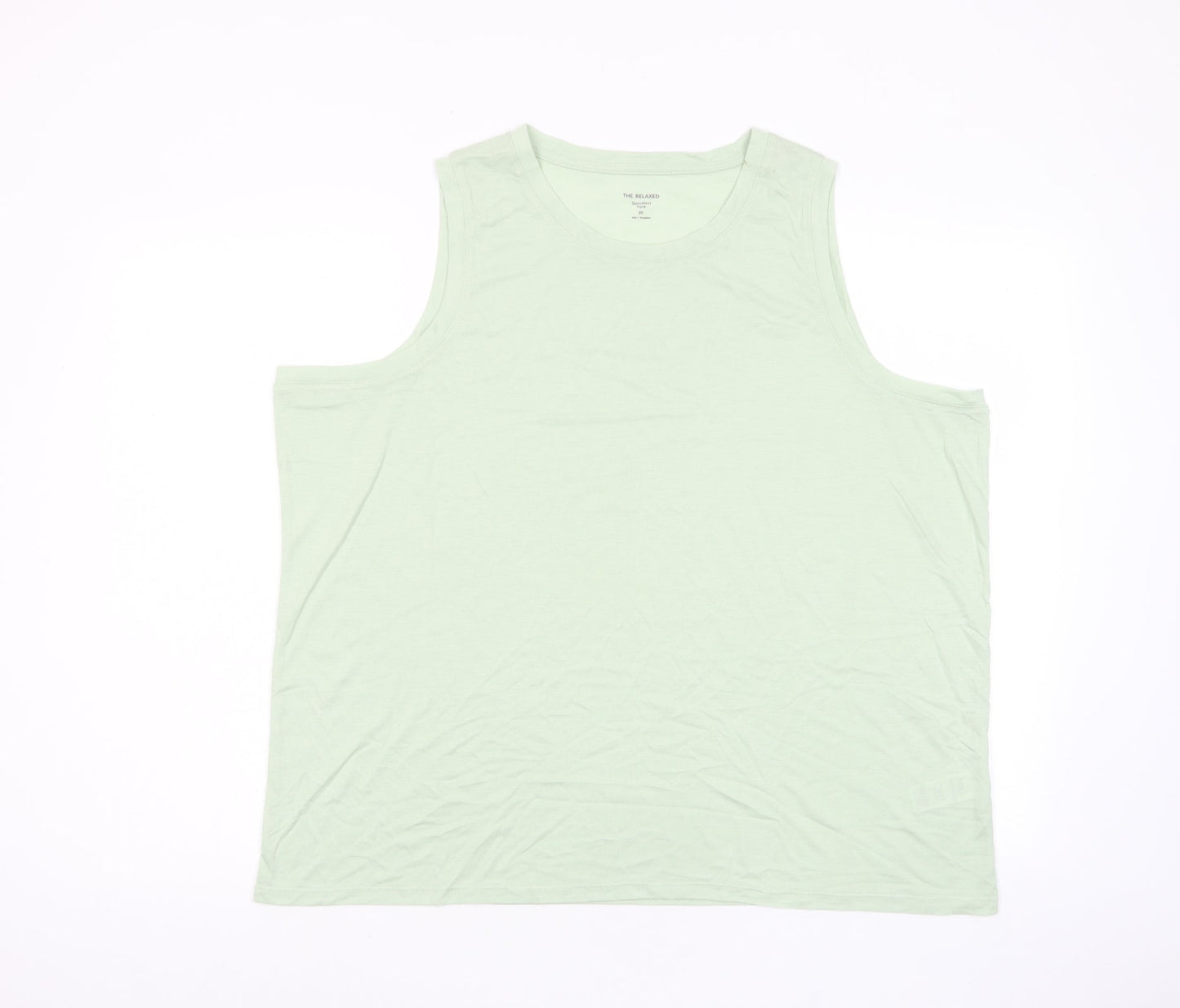 Marks and Spencer Womens Green Viscose Basic Tank Size 20 Scoop Neck