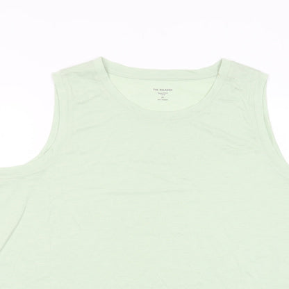 Marks and Spencer Womens Green Viscose Basic Tank Size 20 Scoop Neck