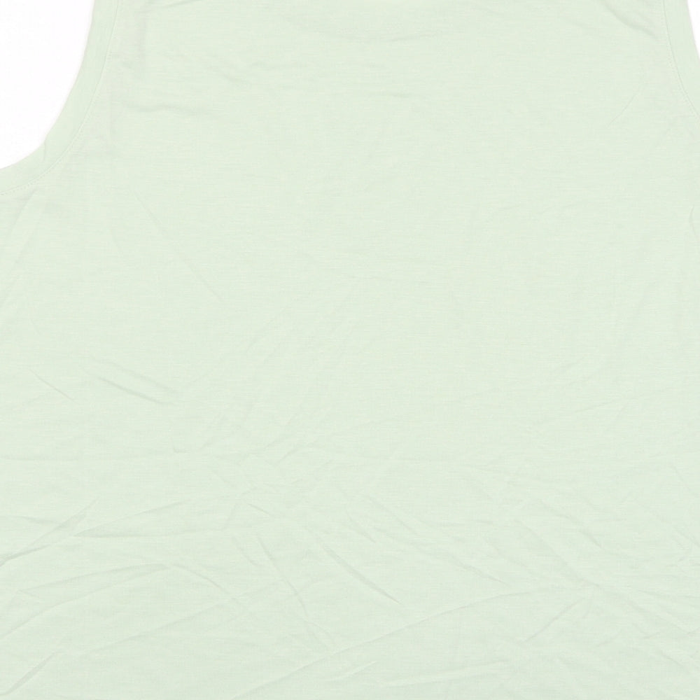 Marks and Spencer Womens Green Viscose Basic Tank Size 20 Scoop Neck