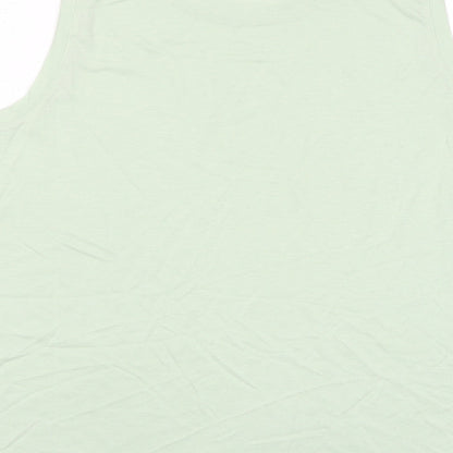 Marks and Spencer Womens Green Viscose Basic Tank Size 20 Scoop Neck