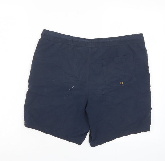 ASOS Mens Blue Polyester Sweat Shorts Size S L7 in Regular Drawstring - Pockets