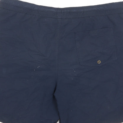 ASOS Mens Blue Polyester Sweat Shorts Size S L7 in Regular Drawstring - Pockets