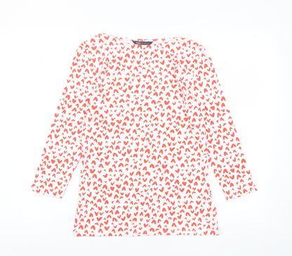 Womens UK Size 10 Marks and Spencer Red Basic T-Shirt