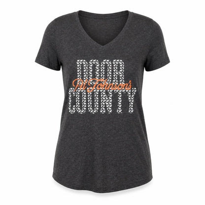 Camp David Womens Grey Polyester Basic T-Shirt Size L V-Neck