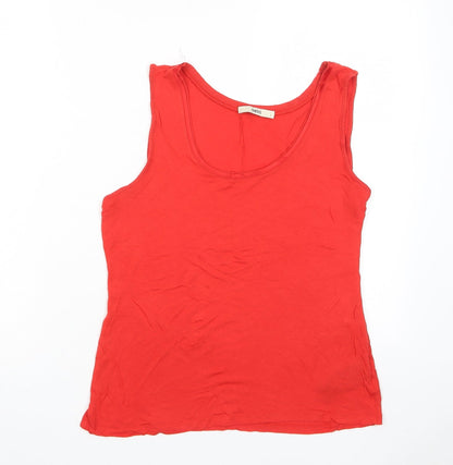 Womens UK Size L Oasis Red Basic T-Shirt