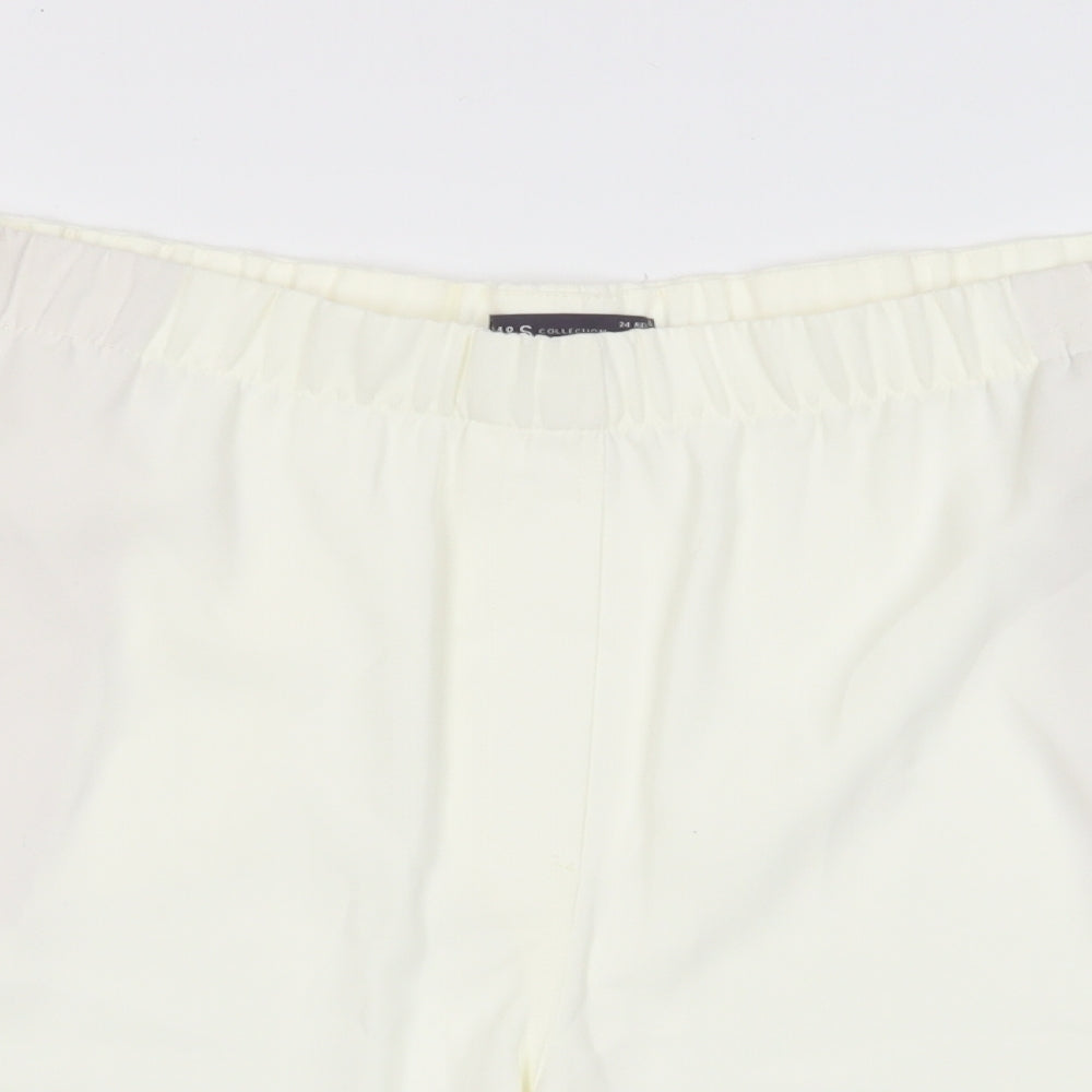 Marks and Spencer Womens Ivory Polyester Basic Shorts Size 24 L6 in Regular Pull On - Pockets