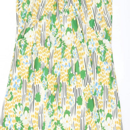Zara Womens Multicoloured Geometric Polyester A-Line Size S Off the Shoulder Pullover