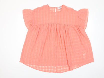 Womens UK Size 14 Simply Be Pink Basic T-Shirt