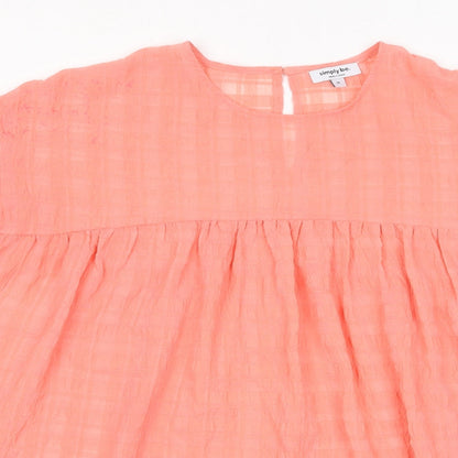 Womens UK Size 14 Simply Be Pink Basic T-Shirt