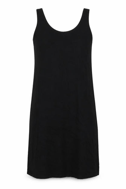 Marks and Spencer Womens Black Viscose Tank Dress Size S Scoop Neck Pullover