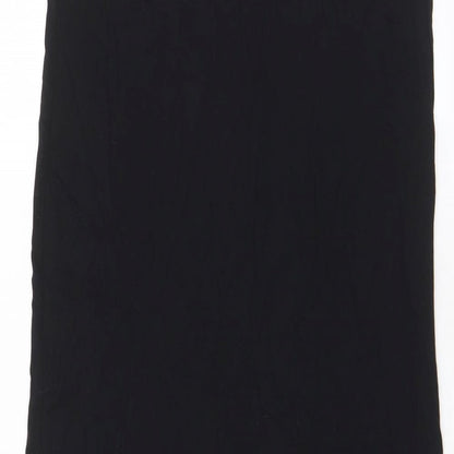 Marks and Spencer Womens Black Viscose Tank Dress Size S Scoop Neck Pullover