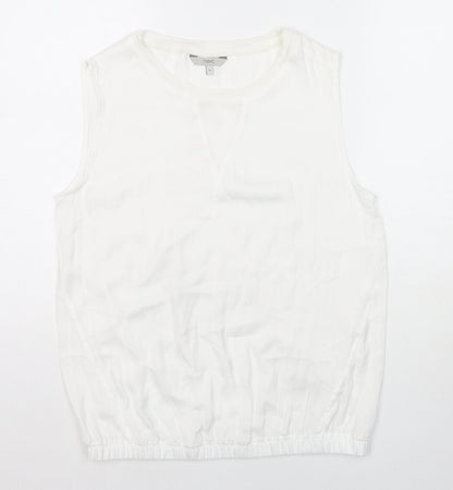 Womens UK Size 12 NEXT White Basic Tank
