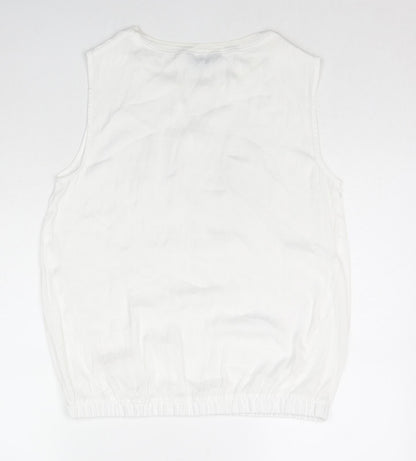 Womens UK Size 12 NEXT White Basic Tank