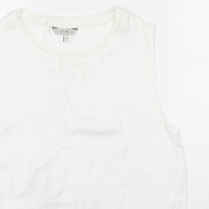 Womens UK Size 12 NEXT White Basic Tank