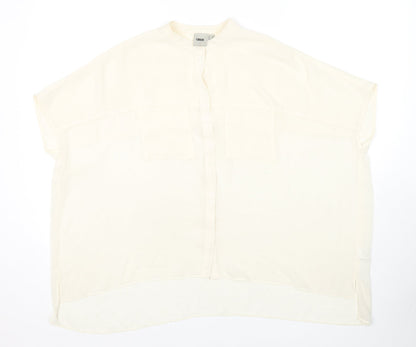 Womens UK Size 6 ASOS Ivory Basic Button-Up