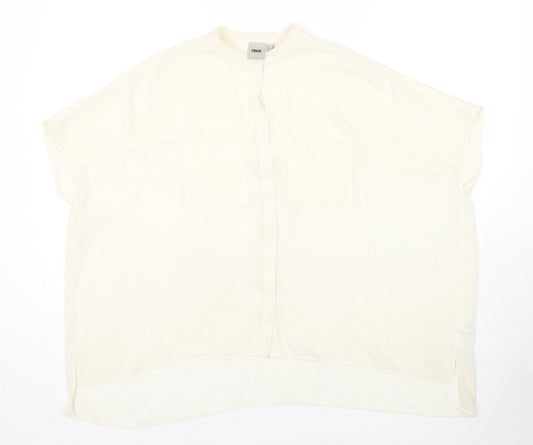 Womens UK Size 6 ASOS Ivory Basic Button-Up